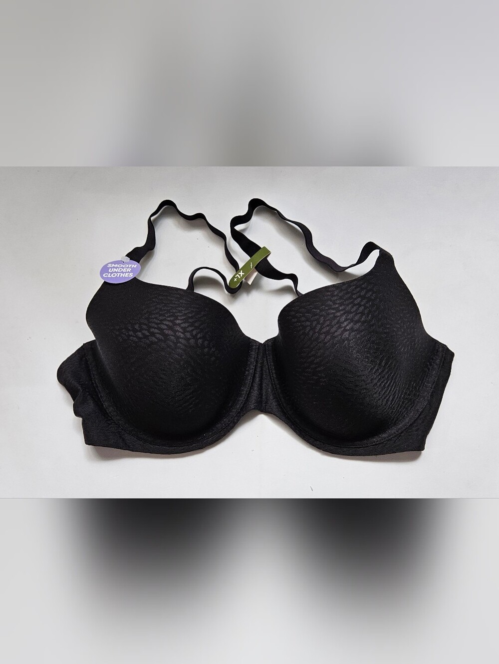 Hanes Black Comfort Flex  Underwire Bra Size XL